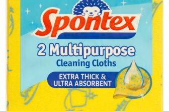Spontex 2 Multipurpose Cleaning Cloths 35 x 37 cm Extra Thick & Ultra Absorbant