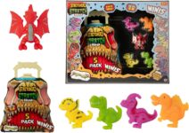 Stretcherz Play Case With 5 Mini Stretch Toys for Kids Stretchy Fidget Toy Set in Dino or Skull Case Sensory Stress Relief Toy Collectible Figures for Boys & Girls Ages 3