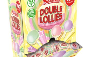 Swizzels Double Lollies Sweets Dispenser, Vegan Friendly (100 Lollipops) S&S £6.03