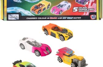 Teamsterz Street Machines Cars Playset Die-Cast Colour Changing Cars Water-Activated Toy Cars for Bath & Playtime Perfect Vehicle Toys for Kids Fun & Durable Cars for Ages 3 (5 Pack)