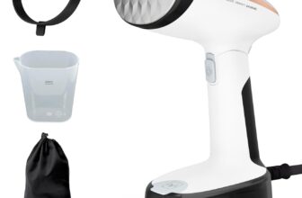 Tefal Access Steam Pocket Handheld Clothes Steamer, Ultra-Compact Design, Foldable Head, 15-Second Ready, 1300W, Steam Output up to 20g/min, Lightweight, DT3052G0, Black & White & Rose Gold