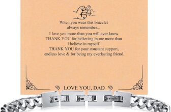 VNOX Son Dad Gifts Mens Bracelet: Stainless Steel Bracelets for Men in Silver Compass Mens Bracelets Birthday Gift for Husband Son Fathers Day Gifts for Dad