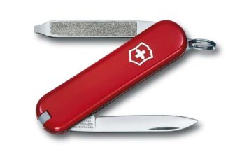 Victorinox Escort Swiss Army Pocket Knife, Medium, Multi Tool, 6 Functions, Nail File, Screwdriver, Red