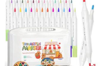 WSICSE 36 Colour Acrylic Brush Tip Paint Marker Pens