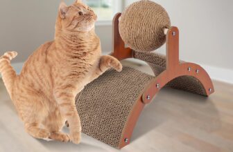 Youyijia Cat Scratcher with Hanging Toy Sisal Ball Cat Scratching Board Durable Board Pads prevents Furniture Damage
