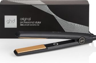 ghd Original Hair Straightener & Styler (Upgraded) – for Sleek, Smooth & Soft Styles with Enhanced Shine, No Extreme Heat Damage – for All Hair Types – (UK Plug)