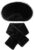 1 Black Hollow Hat And 1 Plush Scarf, Plush Fluffy Hat, Winter Warmth Supplies, Cold-Proof Neck Scarf