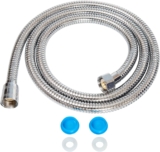 1.5m Shower Hose with Washers Chrome Replacement Anti-Kink Pipe