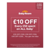 £10 Off Every £50 Spent on All Baby
