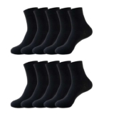 10-Pair Pack Durable Crew Socks for Men, Soft and Breathable, Size 6-9 (Black 19000) – Sold by Amazon Haul Global