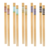 10 Pairs Bamboo Chopsticks, 24 Cm, Non-Slip, Dishwasher Safe