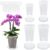 10 Pcs Clear Orchid Pots, Plastic Plant Pot with Holes and Saucers, Breathable Visual Seed Pot for Orchid Repotting Kit, Nursery Flower Pots for Garden Balcony Indoor Outdoor(4 Size)