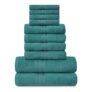 10-Piece Egyptian Cotton Towel Set, Teal