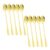 10-Piece Gold Long Handle Stainless Steel Stirring Spoons
