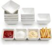 10 Pieces Dipping Bowls 7.3 x3 cm Small Bowls White Plastic Bowls Soy Sauce Dish Dip Bowls for Sushi Snack Bowls Soy Sauce Plate for Side Dishes Reusable Mini Bowl