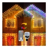 10M Outdoor Icicle Lights, 320 LEDs, 4 Colors, Waterproof