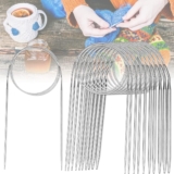 11 Pieces Circular Knitting Needles Set, 1.5/1.75/2/2.25/2.5/3/3.5/4/4.5/4.75/5mm Stainless Steel Fixed Circular Knitting Needles with Cable Wire for Knitting Sweaters, Baby Blankets