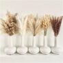 110 PCS Dried Pampas Grass Bouquet, Boho Table Decor, Bunny Tails Dried Flowers, Brown Pompas, White Pampas Grass for Home, Rustic Party, Baby Shower Decorations (110)
