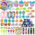 117pcs Pop Fidget Toys Party Favours, Fillers for Kids Prize Box Toys Assortment Toys Classroom Prizes Rewards,Goodie Loot Bag Fillers,Toy Bulk Party Bag Fillers for Kids