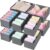 12 Pack Drawer Organisers Foldable Storage Box Fabric Drawer Dividers Closet Wardrobe Cubes for Clothing Bras Socks Underwear Ties Scarves Towels (Grey)