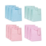 12-Pack Gift Bags, 9-Inch Paper Bags with Handles & Tags