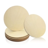 12 Pcs 20cm Wooden Circles round Discs Unfinished Natural Wood