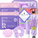 12 Pcs Skincare set,Fragrance Mist,Body Cream,Shower Gel,Hand Cream,Lip Balm,Eye Mask,Soap,Hair Tie,Vegan and Cruelty-Free,Travel Friendly Hydration Kit,Hydrated Ever After Skincare Mini Kit