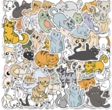 120 Sheets Of Funny Cat Stickers, Cartoon Cat Stickers For Kids, Vinyl Waterproof Animal Stickers, Suitable For Scrapbooking, Computers, Mobile Phones