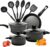 13-Piece Non-Stick Cookware Set with Glass Lids – Durable Iron Pots and Pans – Please Confirm the Size Before Ordering.