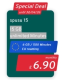 15 GB Unlimited Minutes / Unlimited Texts