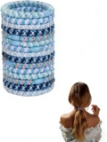 15 Pcs Braided Hair Ties Thick Elastic Hair Bands Scrunchies for Women Girls No Damage Ponytail Holders for All Hair Types (Ice and Snow World)