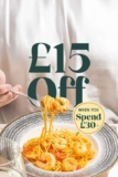 £15 off your bill when you spend £30