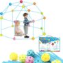 168pcs Den Building Kit – Kids Fort Building Kit – Creative STEM Construction Toys, Building Toys for Kids Play Spaces, Tents & Hideouts, Christmas & Birthday Gift for 3-12 Years Old