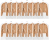 16PCS Dustproof Garment Covers Bag, Translucent PEVA Waterproof Clothes Covers Protector with Zip, Foldable and Washable Clothes Bag in Wardrobes for Long Dress, Shirts, Suits, Coats Storage(60x100cm)