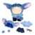 17cm Blue Plush Doll Outfit: Head Cover, Sweater, Shorts, Glasses