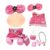 17cm Doll Clothes Set Pink Tassel Dress Hairpin Bag Hanger