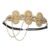 1920s Flapper Headband with Gold Flower Rhinestone Tassels and Pearls
