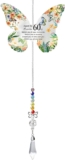 1Pc Butterfly Suncatcher for Women Crystal Friendship Gifts for Friends Female Mum Sister Grandma Acrylic Window Ornament for Birthday Christmas Anniversary Party Garden Decor (for 60th)