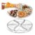 2-Pack 12-Inch Clear Divided Snack Tray, 6 Compartments