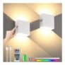 2 Pack Battery Wall Lights, Rechargeable, Remote & Touch Control