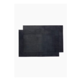 2 Pack Black Woven PVC Placemats (45cm X 30cm)