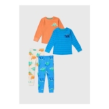 2 Pack Boys Blue Dino Pyjama Sets (1-7yrs)