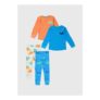 2 Pack Boys Blue Dino Pyjama Sets (1-7yrs)