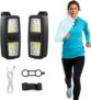 2 Pack Clip On Torch, LED Running Lights Clip-on Lights for Runners, USB Rechargeable Night Running Chest Light Hands Free Flashlight for Runners Dog Walking Hiking Joggers (Style 5)