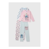 2 Pack Disney Girls Pink Stitch Pyjama Set (5-13yrs)
