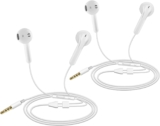 2 Pack Earphones, In-Ear Headphones Wired Earbuds, Noise Isolating Headset With Microphone, Heavy Deep Bass, Compatible with Samsung HuaWei MP3 Players Tablets and Laptops