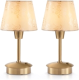 2 Pack Small Cordless Rechargeable Table Lamp, 5200mAh Battery Operated Lamps for Restaurant, Portable Dimmable Touch Light for Dinner Dining Room Kitchen Counter Outdoor Patio Bedside Night Light