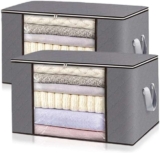 2 Pack Storage Bags, 90 L Clothes Storage Bins, Organizers – Sold and Ship by Haul Global (Free Delivery with £15 Spend )