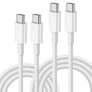 2 Pack USB C to USB C Cable 1m,60W Type C Charger Cable Fast Charging for Apple iPhone 17 16 15 Pro Max Plus Air, Samsung Galaxy S25 S24 Ultra, Google Pixel, for iPad Air