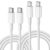 2 Pack USB C to USB C Cable 1m,60W Type C Charger Cable Fast Charging for Apple iPhone 17 16 15 Pro Max Plus Air, Samsung Galaxy S25 S24 Ultra, Google Pixel, for iPad Air